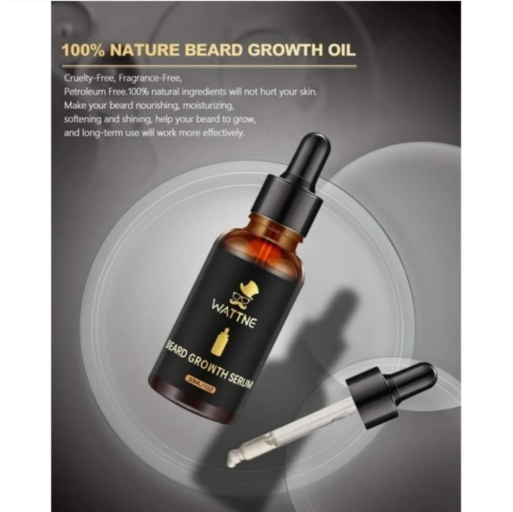 WATTNE Beard Growth Grooming Kit NIB